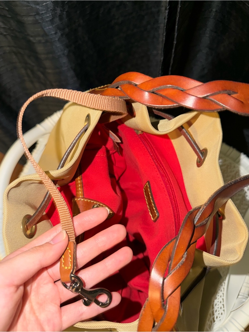 Dooney & Bourke Nylon Drawstring Bucket Bag - Picture 14 of 14